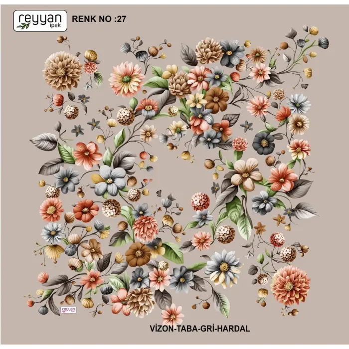 Reyyan İpek 100 cm Oyalık Yazma (ryyn-388-07)