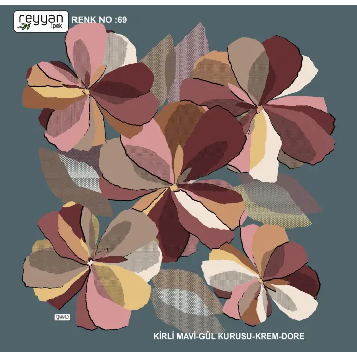 Reyyan İpek 100 cm Oyalık Yazma (ryyn-390-10)