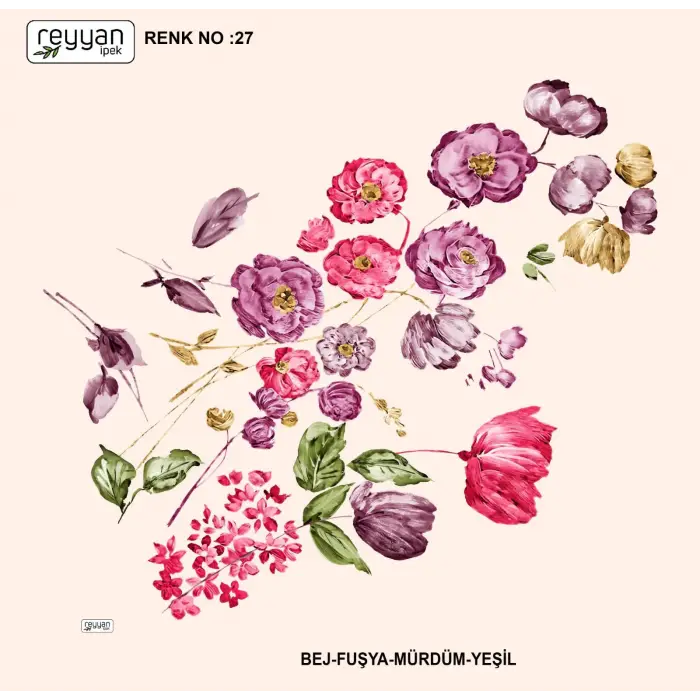 Reyyan İpek 100 cm Oyalık Yazma (ryyn-394-25)