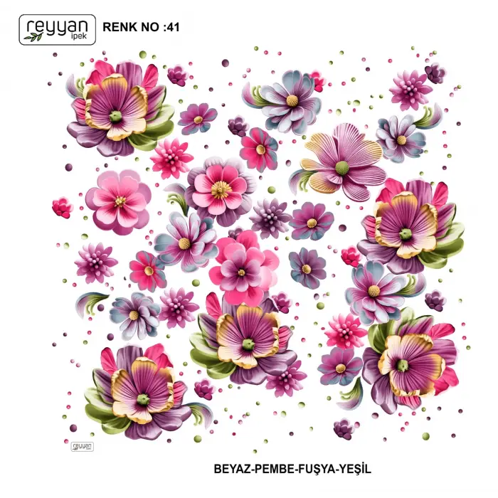 Reyyan İpek 100 cm Oyalık Yazma (ryyn-395-09)