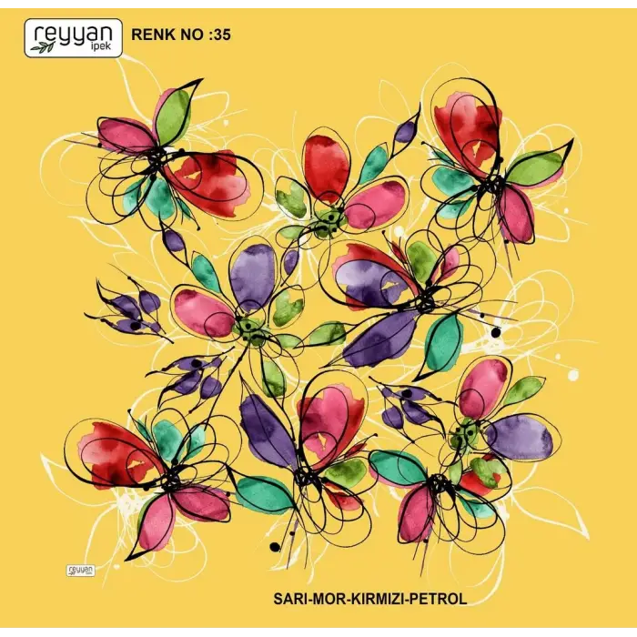 Reyyan İpek 100 cm Oyalık Yazma (ryyn-397-02)