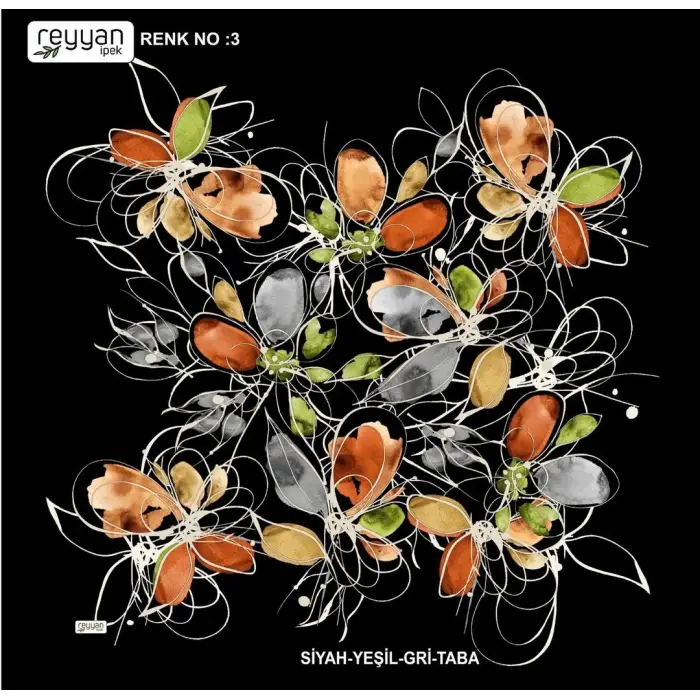 Reyyan İpek 100 cm Oyalık Yazma (ryyn-397-04)