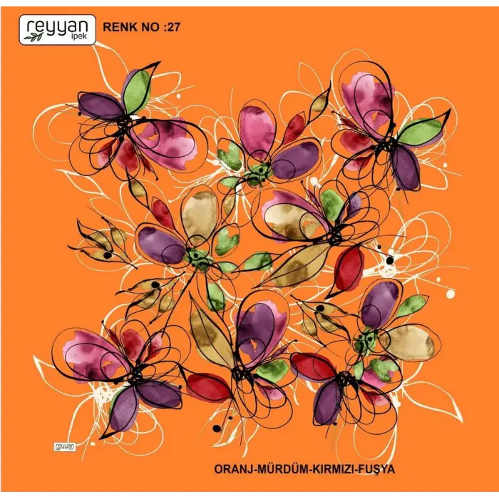 Reyyan İpek 100 cm Oyalık Yazma (ryyn-397-10)