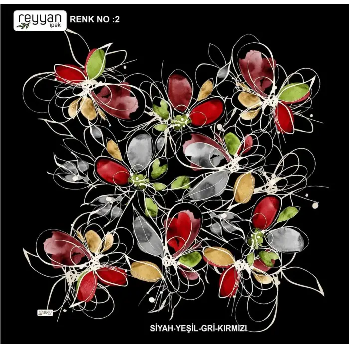 Reyyan İpek 100 cm Oyalık Yazma (ryyn-397-12)