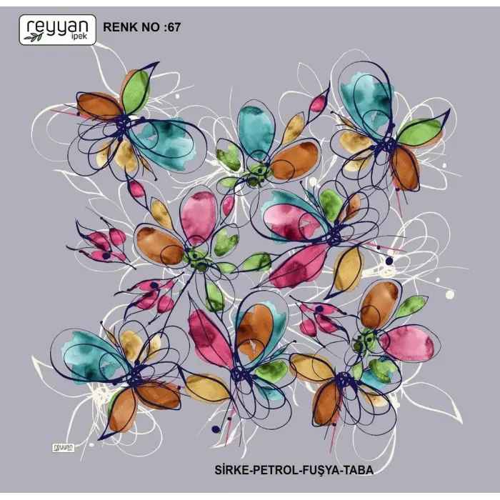 Reyyan İpek 100 cm Oyalık Yazma (ryyn-397-14)