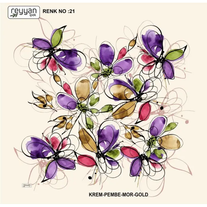 Reyyan İpek 100 cm Oyalık Yazma (ryyn-397-27)