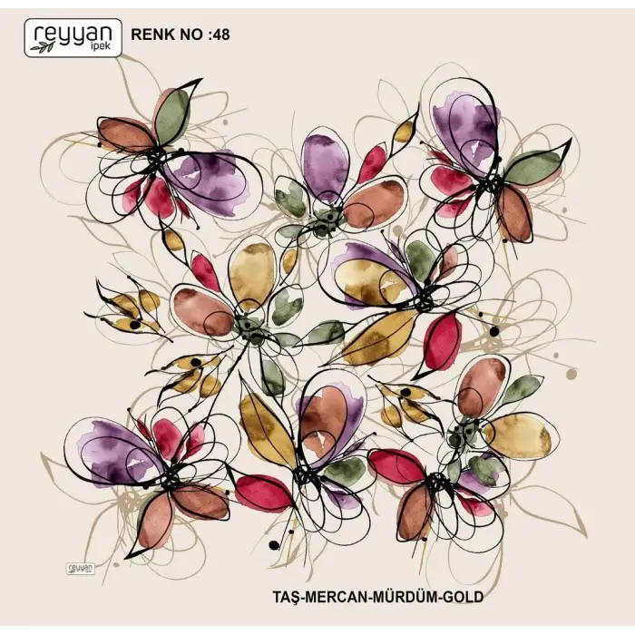 Reyyan İpek 100 cm Oyalık Yazma (ryyn-397-28)