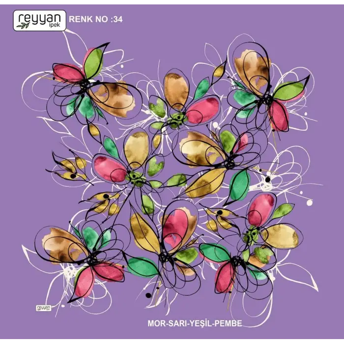 Reyyan İpek 100 cm Oyalık Yazma (ryyn-397-30)