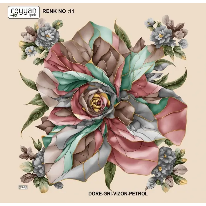 Reyyan İpek 100 cm Oyalık Yazma (ryyn-398-08)