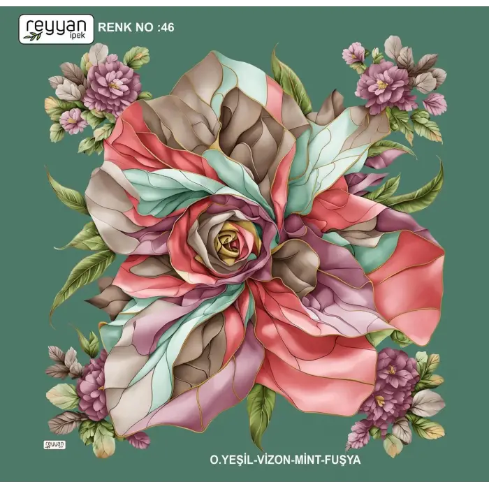 Reyyan İpek 100 cm Oyalık Yazma (ryyn-398-13)