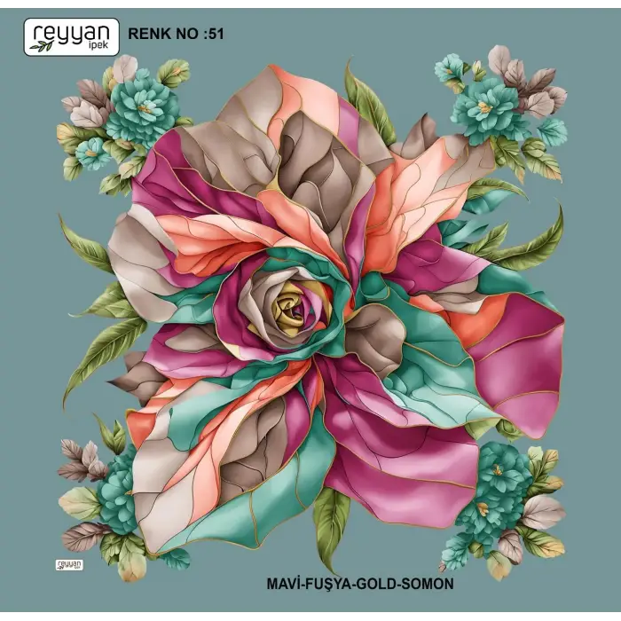 Reyyan İpek 100 cm Oyalık Yazma (ryyn-398-19)