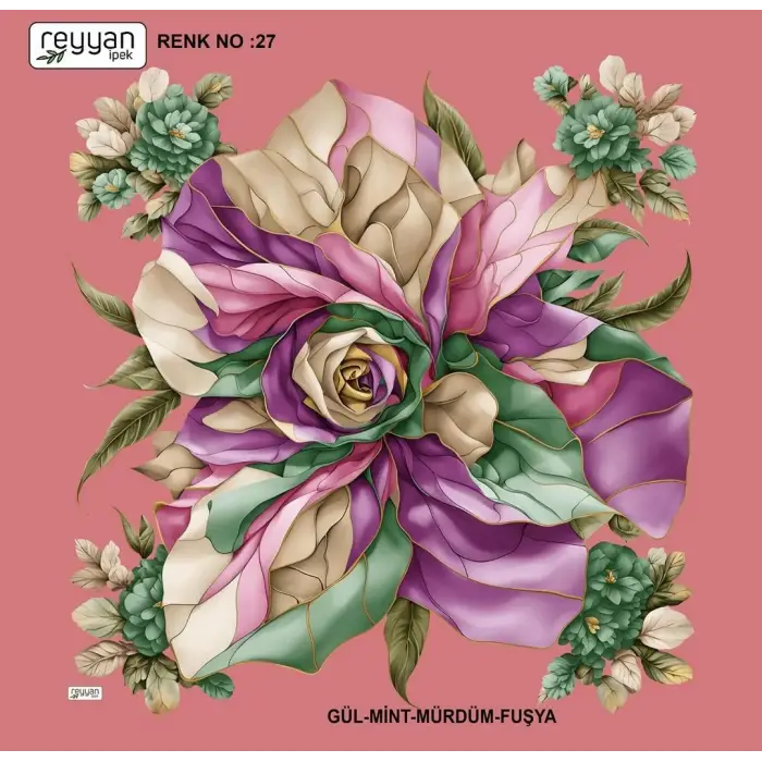 Reyyan İpek 100 cm Oyalık Yazma (ryyn-398-22)