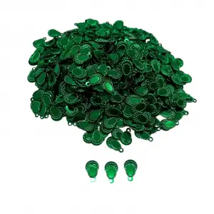 Pleksi Oya İşleme Pulu Hürrem Küpe Model (Zümrüt Yeşil) (pul05-06)