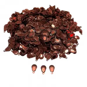 Pleksi Oya İşleme Pulu Hürrem Küpe Model (Kiremit) (pul05-07)