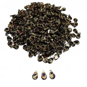 Pleksi Oya İşleme Pulu Hürrem Küpe Model (Bakır Desenli) (pul05-15)