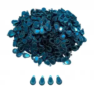 Pleksi Oya İşleme Pulu Hürrem Küpe Model (Elektrik Mavi) (pul05-16)