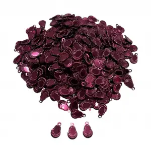 Pleksi Oya İşleme Pulu Hürrem Küpe Model (Vişne) (pul05-21)