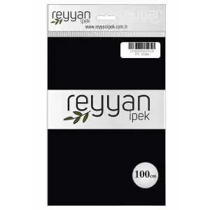 Reyyan İpek 100 Cm Düz Poşetli Yazma (Siyah)-070