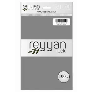 Reyyan İpek 100 Cm Düz Poşetli Yazma (Gri)-095
