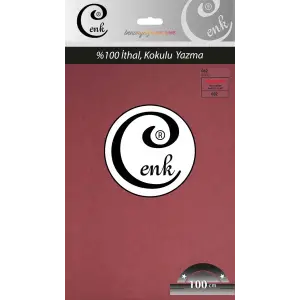 Cenk Düz 100 cm Poşetli Oyalık Yazma -(Kiraz)-(301-082)