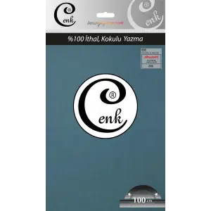 Cenk Düz 100 cm Poşetli Oyalık Yazma -(Okyanus Mavi)-(301-056)