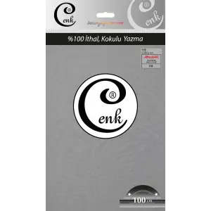 Cenk Düz 100 cm Poşetli Oyalık Yazma -(Gümüş Gri)-(301-118)