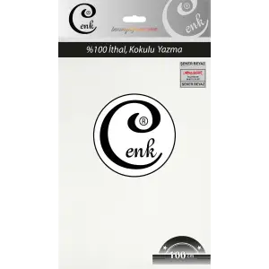 Cenk Düz 100 cm Poşetli Oyalık Yazma -(301-Şekerbeyaz)