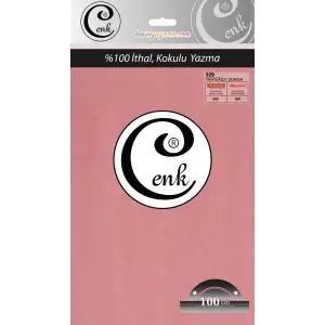 Cenk Düz 100 cm Poşetli Oyalık Yazma -(Yavruağzı Somon)-(301-329)