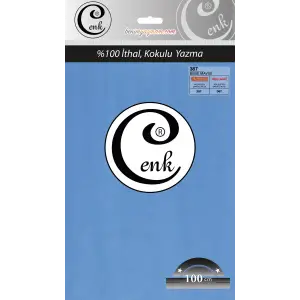 Cenk Düz 100 cm Poşetli Oyalık Yazma -(Bebe Mavi)-(301-387)