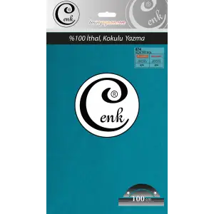 Cenk Düz 100 cm Poşetli Oyalık Yazma -(Açık Petrol)-(301-874)