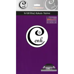 Cenk Düz 100 cm Poşetli Oyalık Yazma -(Ametist)-(301-622)