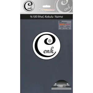 Cenk Düz 100 cm Poşetli Oyalık Yazma -(Antrasit)-(301-119)