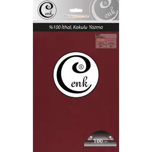 Cenk Düz 100 cm Poşetli Oyalık Yazma -(Marsala)-(301-027)