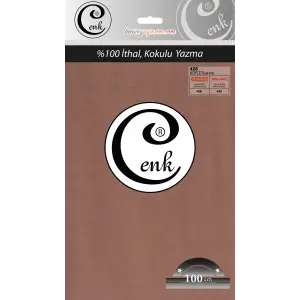 Cenk Düz 100 cm Poşetli Oyalık Yazma -(Sütlü kahve)-(301-426)