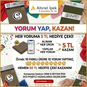 Yorum Yap, Kazan! Her Yoruma 5 TL Hediye Çeki!