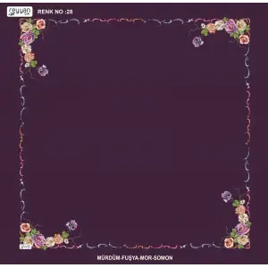 Reyyan İpek 100 cm Desenli Oyalık Yazma (ryyn-439-02)