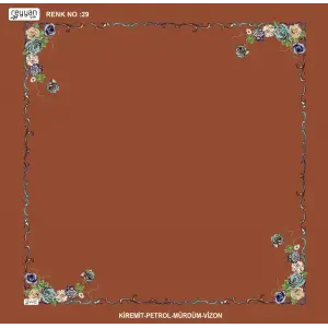 Reyyan İpek 100 cm Desenli Oyalık Yazma (ryyn-439-03)