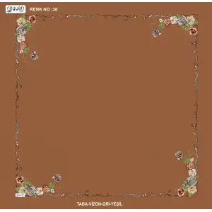 Reyyan İpek 100 cm Desenli Oyalık Yazma (ryyn-439-04)