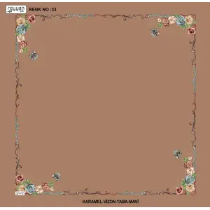 Reyyan İpek 100 cm Desenli Oyalık Yazma (ryyn-439-07)