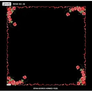 Reyyan İpek 100 cm Desenli Oyalık Yazma (ryyn-439-10)