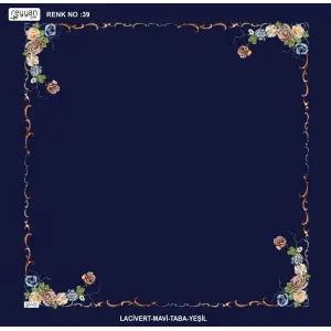 Reyyan İpek 100 cm Desenli Oyalık Yazma (ryyn-439-13)