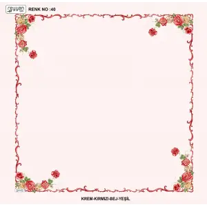 Reyyan İpek 100 cm Desenli Oyalık Yazma (ryyn-439-14)