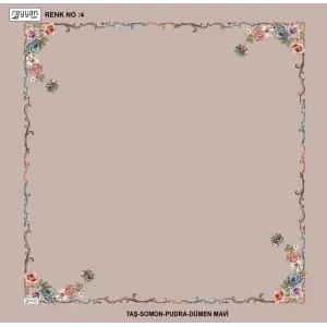 Reyyan İpek 100 cm Desenli Oyalık Yazma (ryyn-439-20)