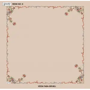 Reyyan İpek 100 cm Desenli Oyalık Yazma (ryyn-439-21)