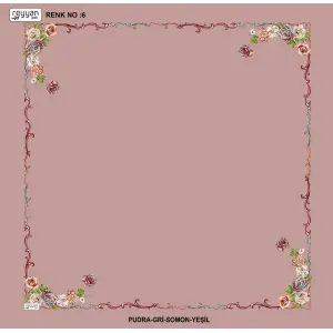 Reyyan İpek 100 cm Desenli Oyalık Yazma (ryyn-439-22)