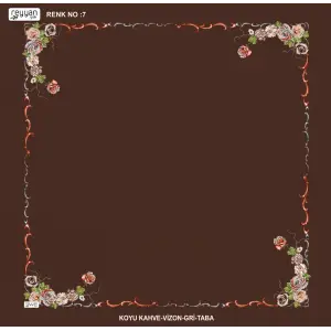 Reyyan İpek 100 cm Desenli Oyalık Yazma (ryyn-439-23)