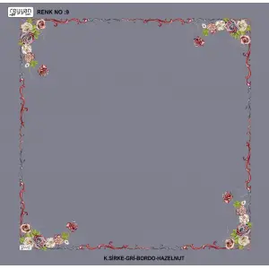 Reyyan İpek 100 cm Desenli Oyalık Yazma (ryyn-439-25)