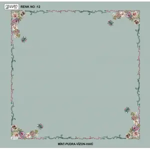 Reyyan İpek 100 cm Desenli Oyalık Yazma (ryyn-439-28)