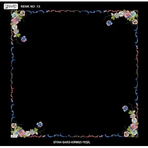 Reyyan İpek 100 cm Desenli Oyalık Yazma (ryyn-439-29)