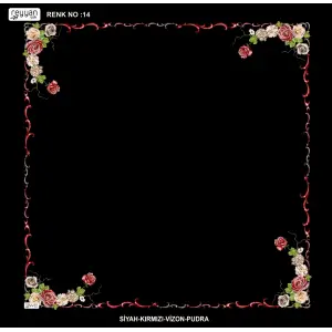 Reyyan İpek 100 cm Desenli Oyalık Yazma (ryyn-439-30)